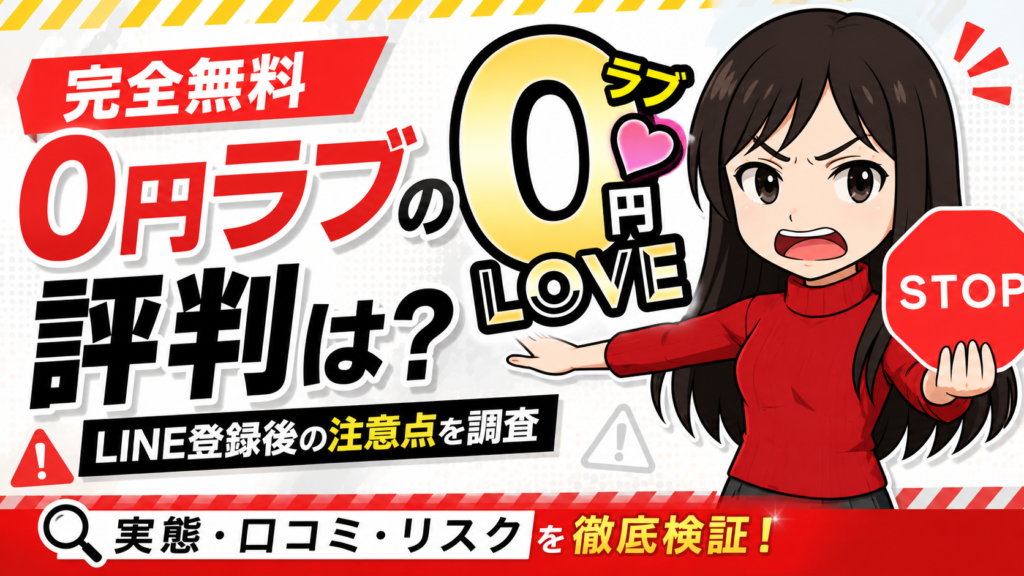 完全無料0円ラブの評判は？LINE登録後の注意点を調査