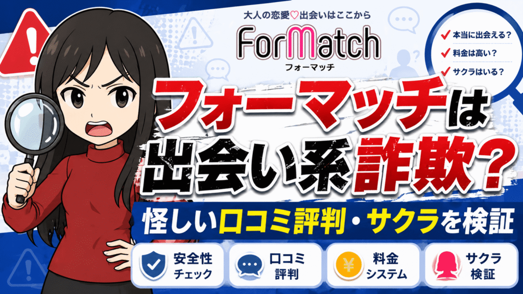 フォーマッチは出会い系詐欺？怪しい口コミ評判・サクラを検証